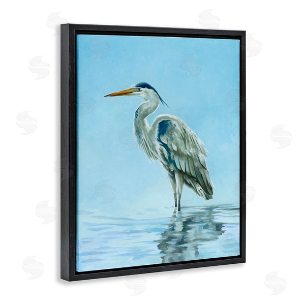 Stupell Industries Lucca Sheppard | Blue Heron Shallow Waters Aquatic Bird Painting Wall Art
