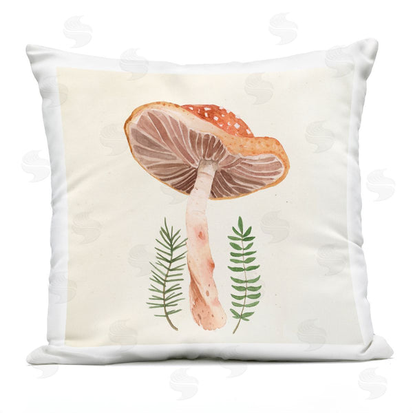 Stupell Industries Lucca Sheppard | Cottage Mushroom Botanical Leaves Printed Throw Pillow