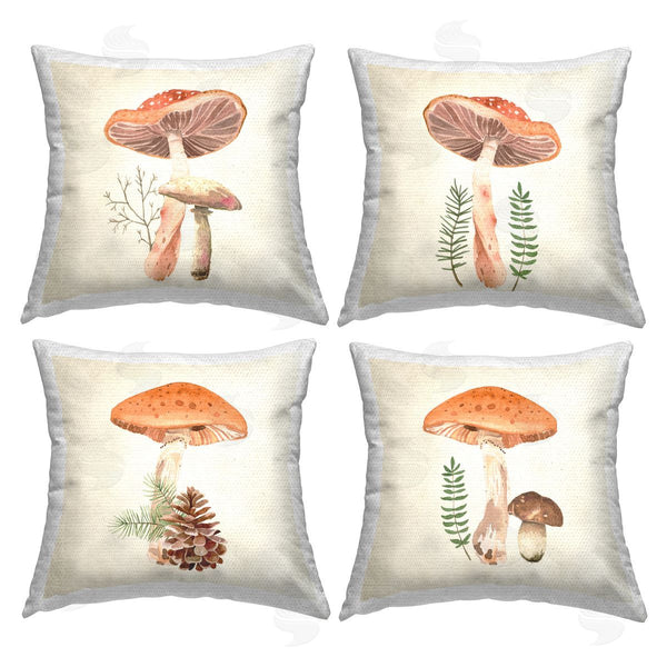 Stupell Industries Lucca Sheppard | Cottage Mushrooms Forest Plants Printed Throw Pillow Set