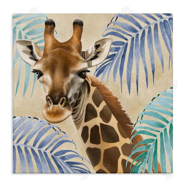 stupell industries Lucca Sheppard | Giraffe & Tropical Palms Wall Art