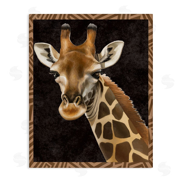 stupell industries Lucca Sheppard | Giraffe with Geometric Border Wall Art