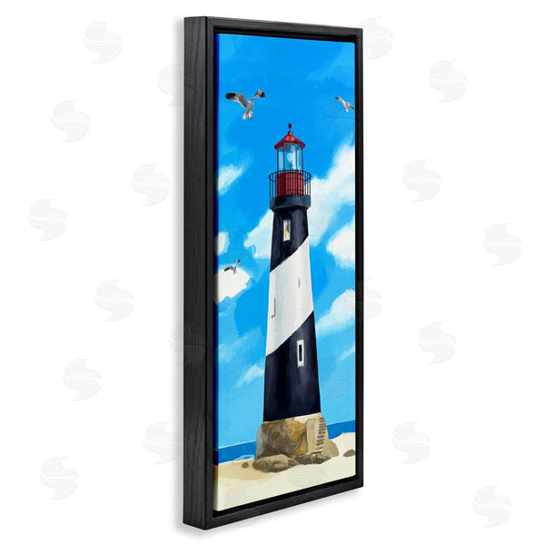 Stupell Industries Lucca Sheppard | Lighthouse On Beach Wall Art