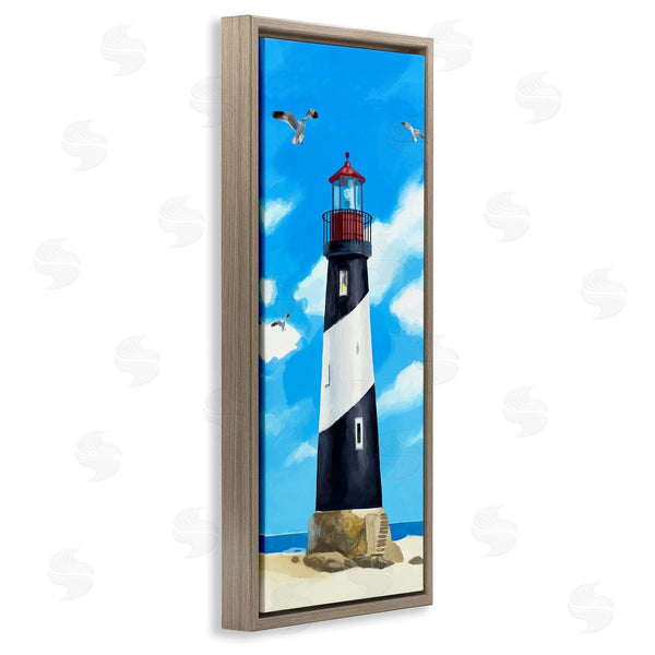 Stupell Industries Lucca Sheppard | Lighthouse On Beach Wall Art
