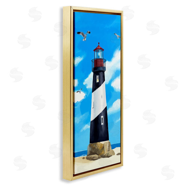 Stupell Industries Lucca Sheppard | Lighthouse On Beach Wall Art