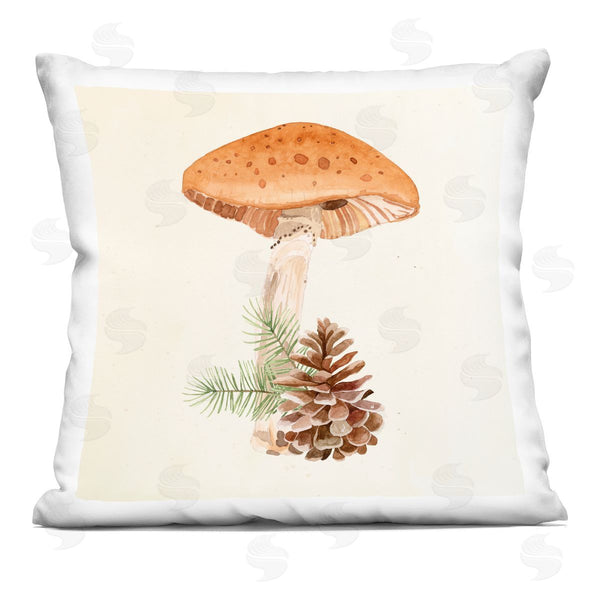 stupell industries Lucca Sheppard | Mushroom Pinecone Woodland Plant Printed Throw Pillow