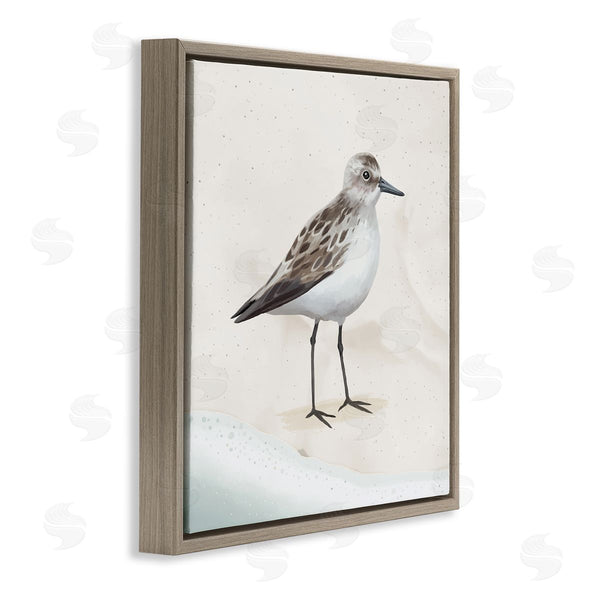 Stupell Industries Lucca Sheppard | Sandpiper Bird At Water's Edge Beach Shoreline Wall Art