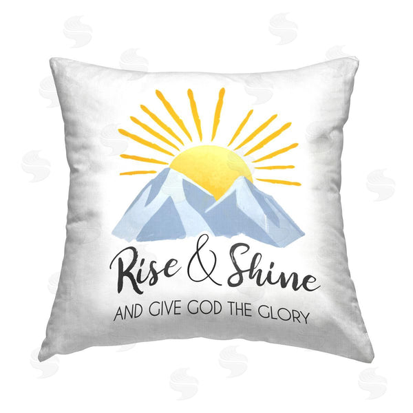 stupell industries Lucca Sheppard | Spiritual Rise & Shine Printed Throw Pillow