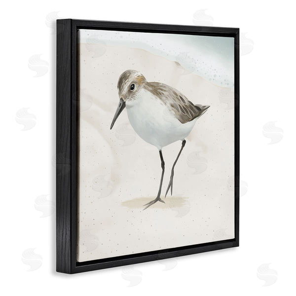 Stupell Industries Lucca Sheppard | Stepping Sandpiper Bird Ocean Shoreline Beach Scene Wall Art