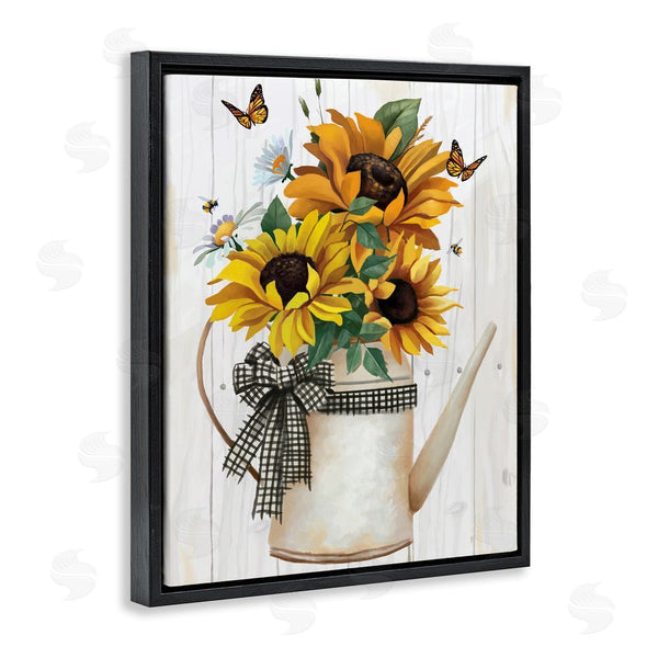 Stupell Industries Lucca Sheppard | Sunflower Trio In Watering Can Wall Art