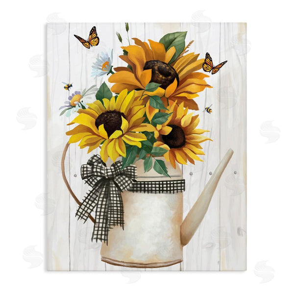 stupell industries Lucca Sheppard | Sunflower Trio in Watering Can Wall Art