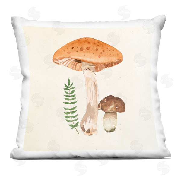 stupell industries Lucca Sheppard | Woodland Botanical Mushrooms Printed Throw Pillow