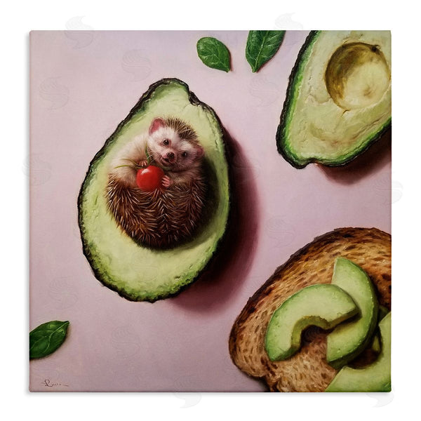 stupell industries Lucia Heffernan | Adorable Hedgehog Resting in Avocado Wall Art