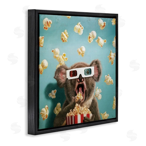 Stupell Industries Lucia Heffernan | Adorable Koala Watching Movie With Popcorn Wall Art