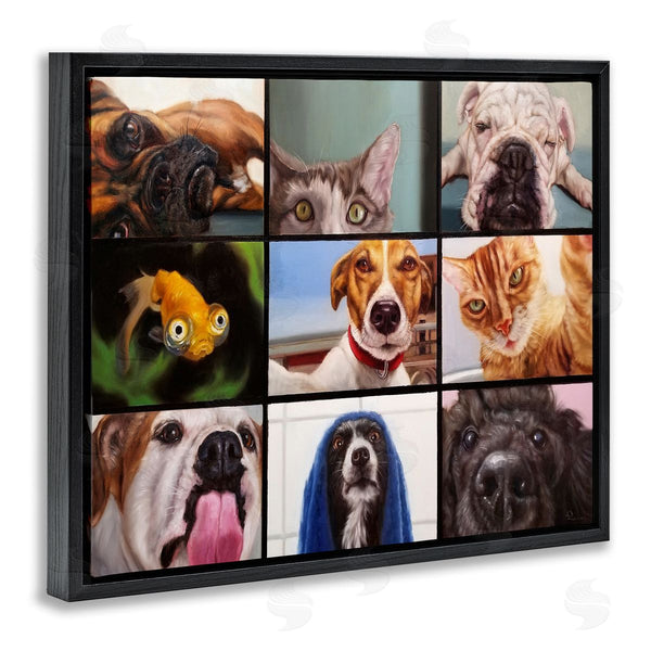 Stupell Industries Lucia Heffernan | Animal Video Chat Meeting Office Pet Humor