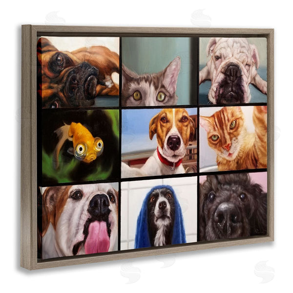 Stupell Industries Lucia Heffernan | Animal Video Chat Meeting Office Pet Humor