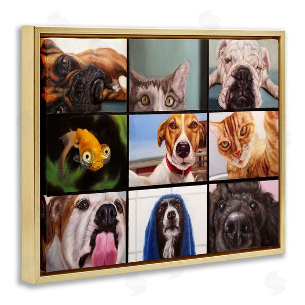Stupell Industries Lucia Heffernan | Animal Video Chat Meeting Office Pet Humor