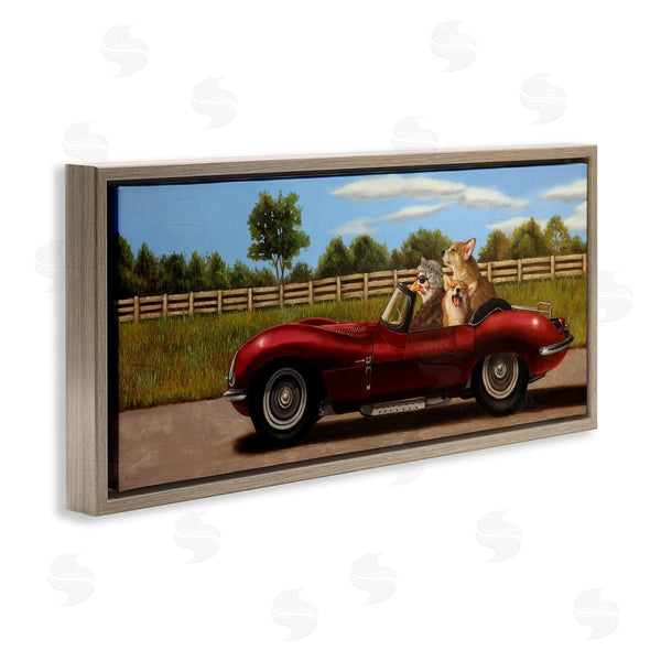Stupell Industries Lucia Heffernan | Animals In Sports Car Wall Art