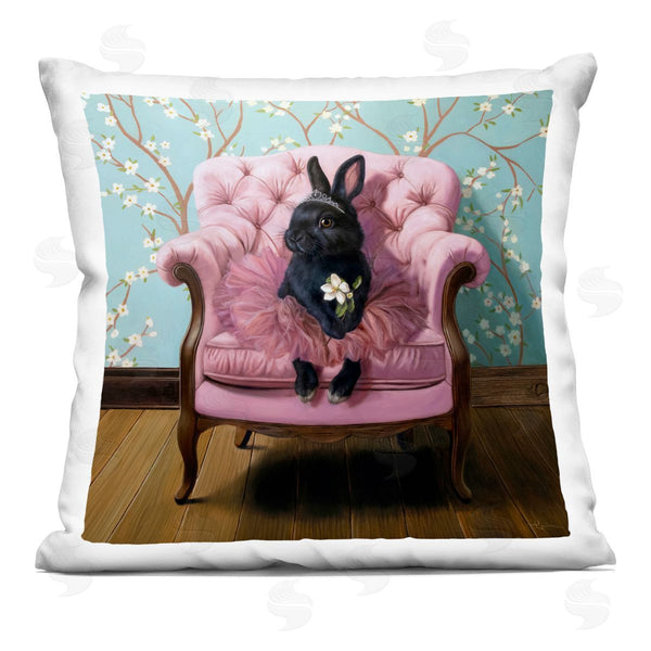 stupell industries Lucia Heffernan | Ballerina Bunny in Tutu Printed Throw Pillow
