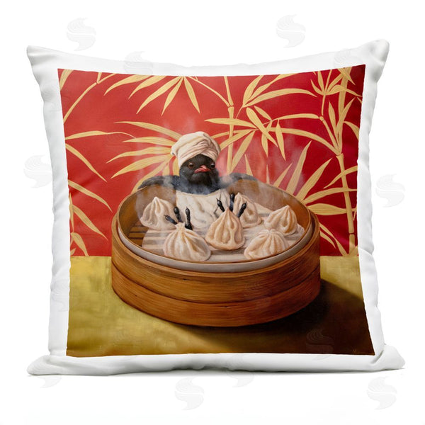 Stupell Industries Lucia Heffernan | Bamboo Steamer Bird Printed Throw Pillow