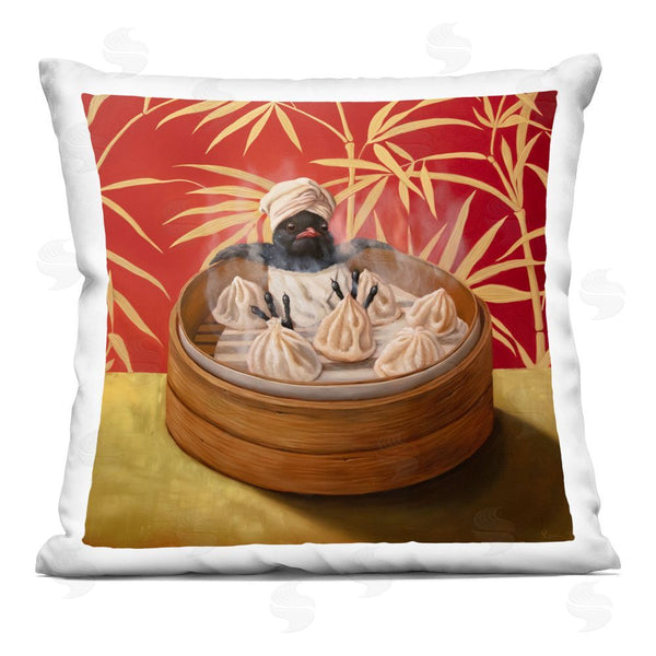 stupell industries Lucia Heffernan | Bamboo Steamer Bird Printed Throw Pillow