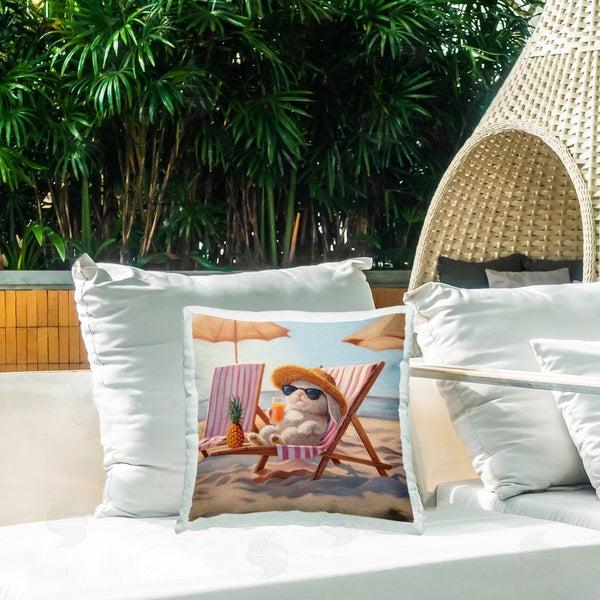 Stupell Industries Lucia Heffernan | Beach Bun Relaxation Printed Throw Pillow