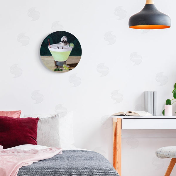 Stupell Industries Lucia Heffernan | Bird Bathing Cucumber Martini Funny Animal Spa Day Wall Art