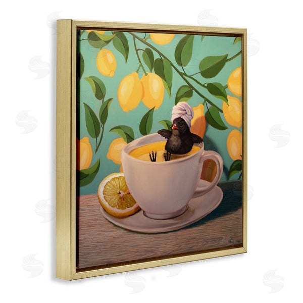 Stupell Industries Lucia Heffernan | Bird Bathing Lemon Tea