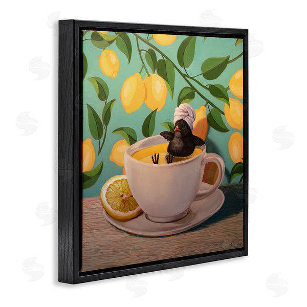 Stupell Industries Lucia Heffernan | Bird Bathing Lemon Tea Wall Art