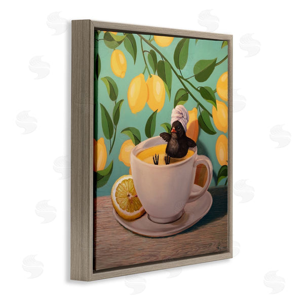 Stupell Industries Lucia Heffernan | Bird Bathing Lemon Tea Wall Art