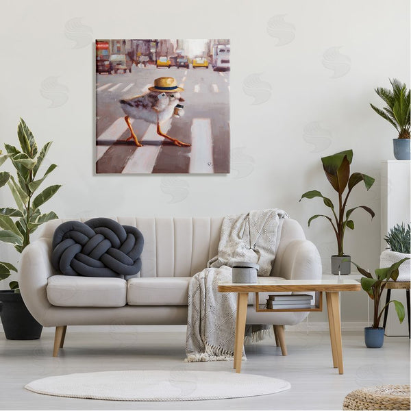 Stupell Industries Lucia Heffernan | Bird Crosswalk Urban City Street Wall Art