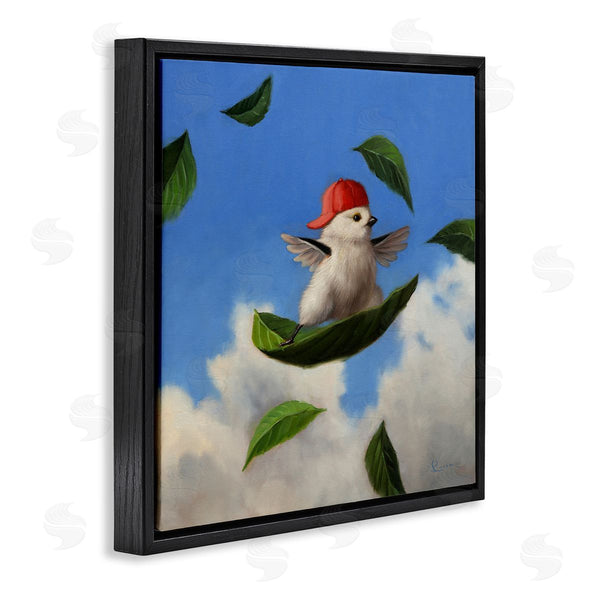 Stupell Industries Lucia Heffernan | Bird Leaf Surfing Windy Sky Wall Art