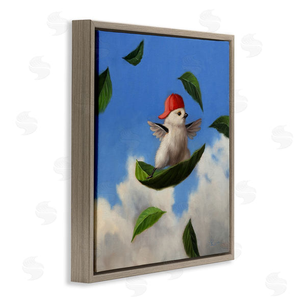 Stupell Industries Lucia Heffernan | Bird Leaf Surfing Windy Sky Wall Art