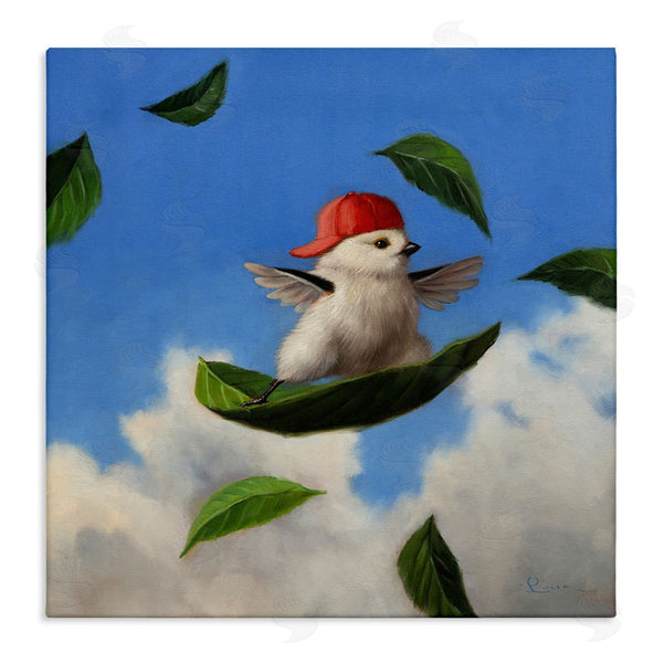 stupell industries Lucia Heffernan | Bird Leaf Surfing Windy Sky Wall Art