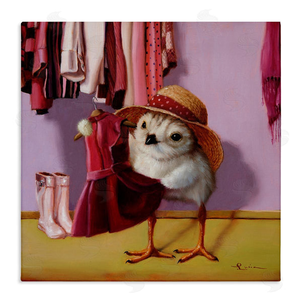 stupell industries Lucia Heffernan | Bird Pink Dressing Room Clothes Wall Art