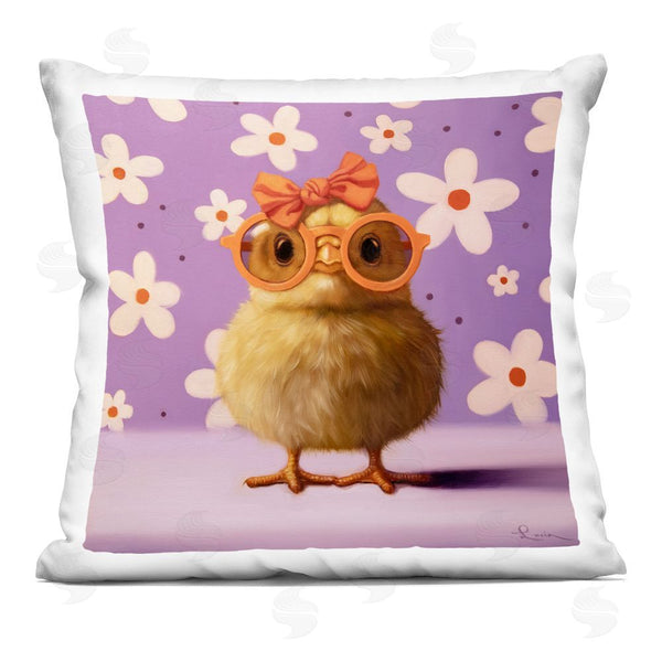 Stupell Industries Lucia Heffernan | Bow Peep Groovy Chick Throw Pillow