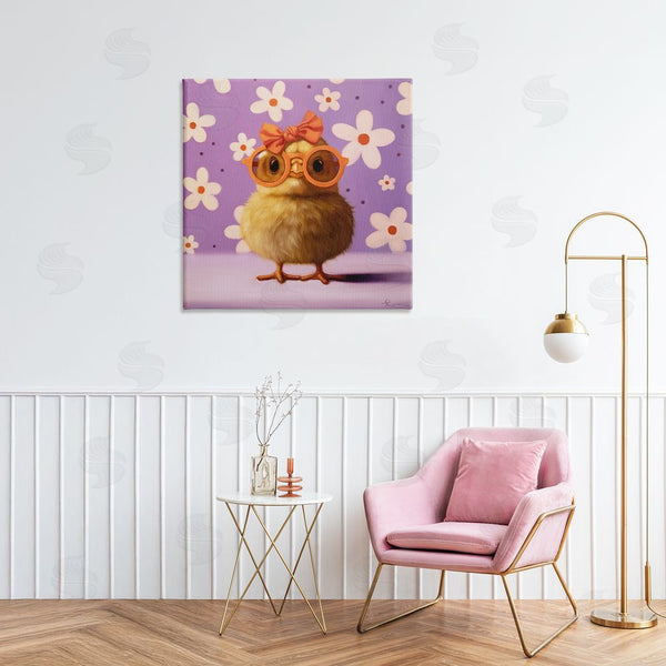 Stupell Industries Lucia Heffernan | Bow Peep Groovy Chick Wall Art