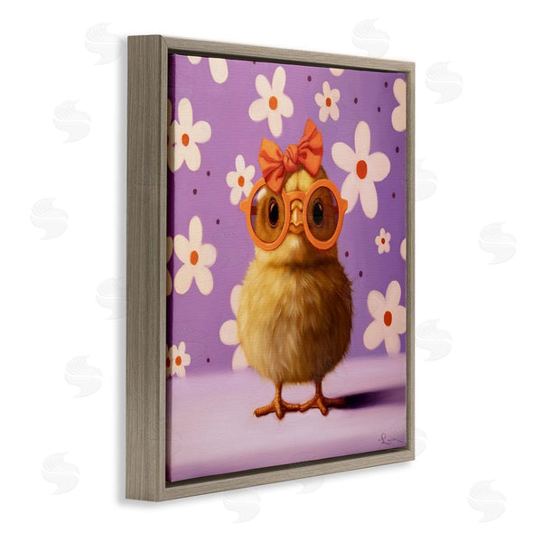 Stupell Industries Lucia Heffernan | Bow Peep Groovy Chick Wall Art