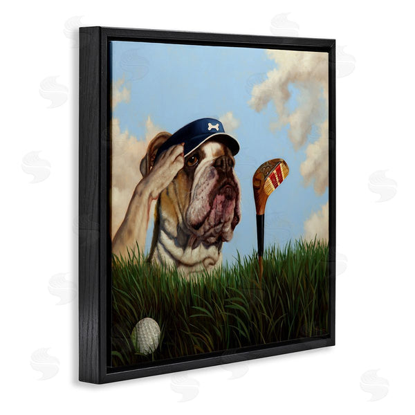 Stupell Industries Lucia Heffernan | Bulldog Golfing Illustration