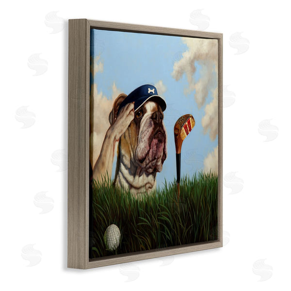 Stupell Industries Lucia Heffernan | Bulldog Golfing Illustration