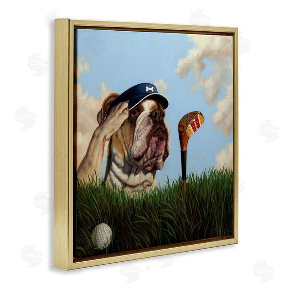 Stupell Industries Lucia Heffernan | Bulldog Golfing Illustration