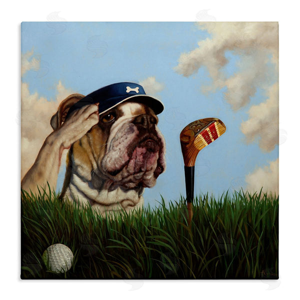 stupell industries Lucia Heffernan | Bulldog Golfing Illustration