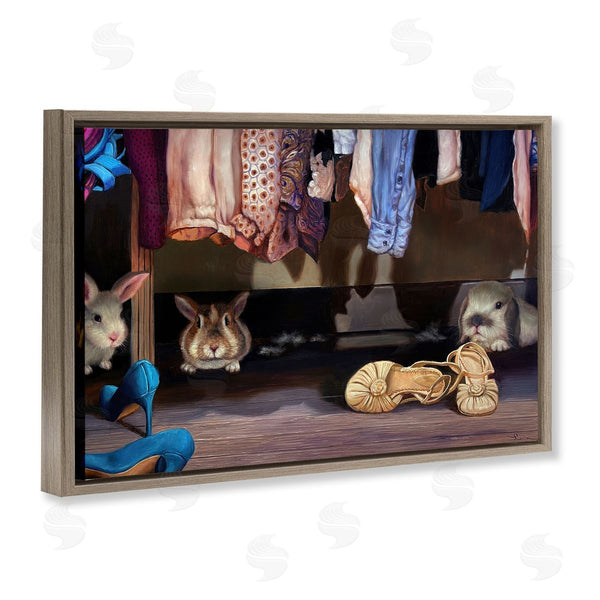 Stupell Industries Lucia Heffernan | Bunnies Under Closet View