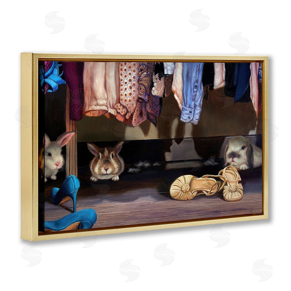 Stupell Industries Lucia Heffernan | Bunnies Under Closet View