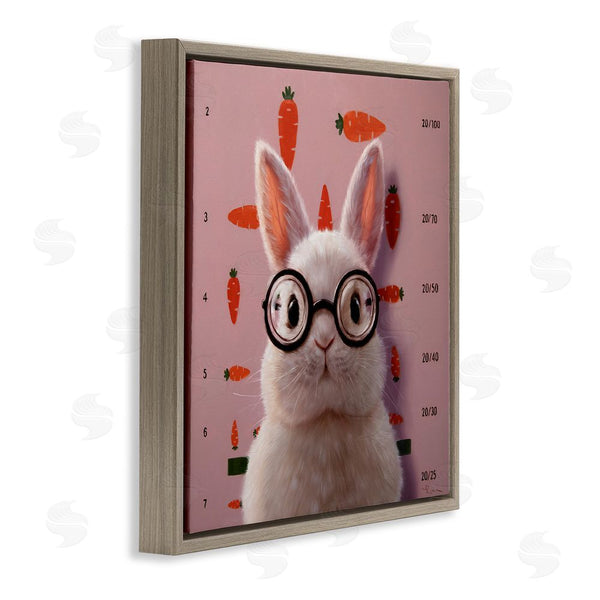 Stupell Industries Lucia Heffernan | Bunny & Carrots Eye Exam Wall Art