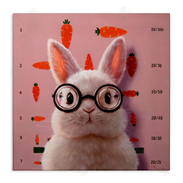 stupell industries Lucia Heffernan | Bunny & Carrots Eye Exam Wall Art