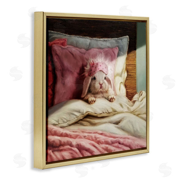 Stupell Industries Lucia Heffernan | Bunny Resting In Bed Wall Art