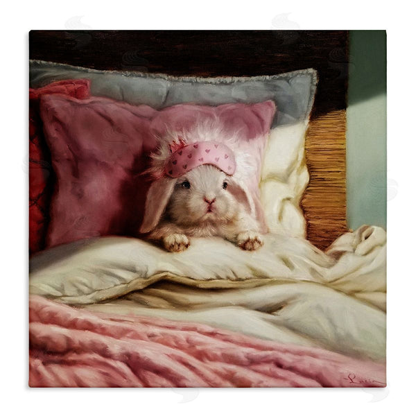 stupell industries Lucia Heffernan | Bunny Resting in Bed Wall Art