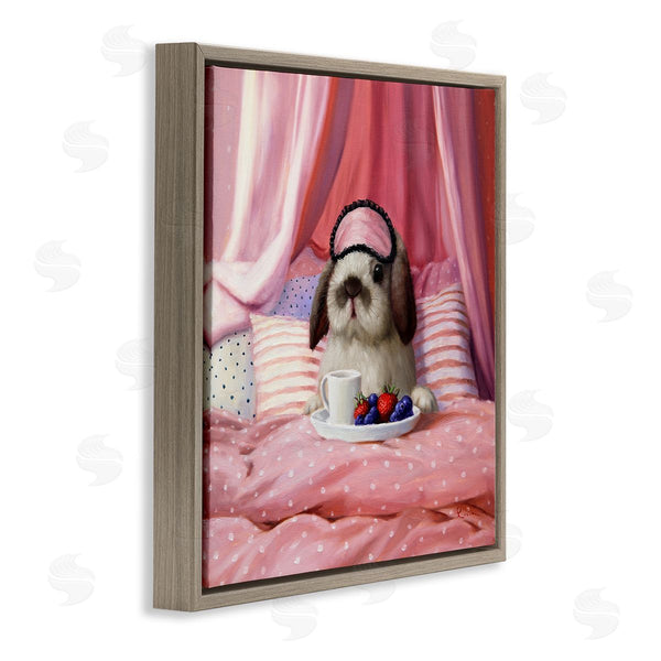 Stupell Industries Lucia Heffernan | Bunny With Breakfast In Bed Wall Art