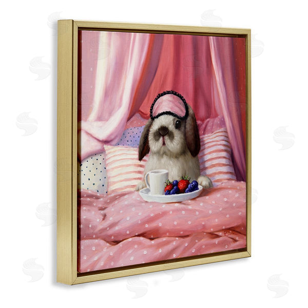 Stupell Industries Lucia Heffernan | Bunny With Breakfast In Bed Wall Art