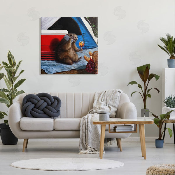 Stupell Industries Lucia Heffernan | Camping Tent Muskrat Picnic Wall Art